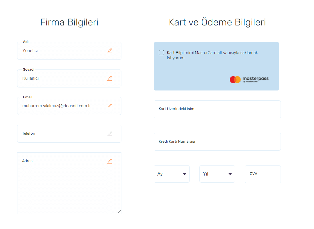 Birfatura Ödeme Ekranı