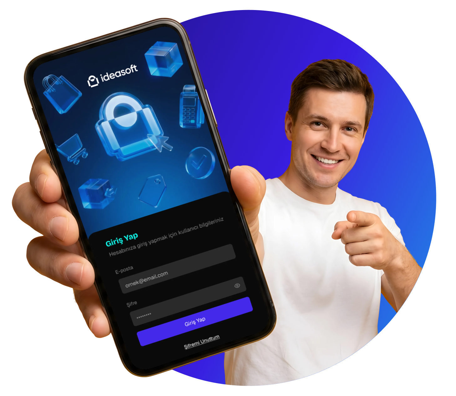 ideasoft Mobil Uygulaması ana ekran